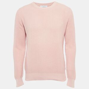 Sandro Pink Cotton Knit Crew Neck Jumper M